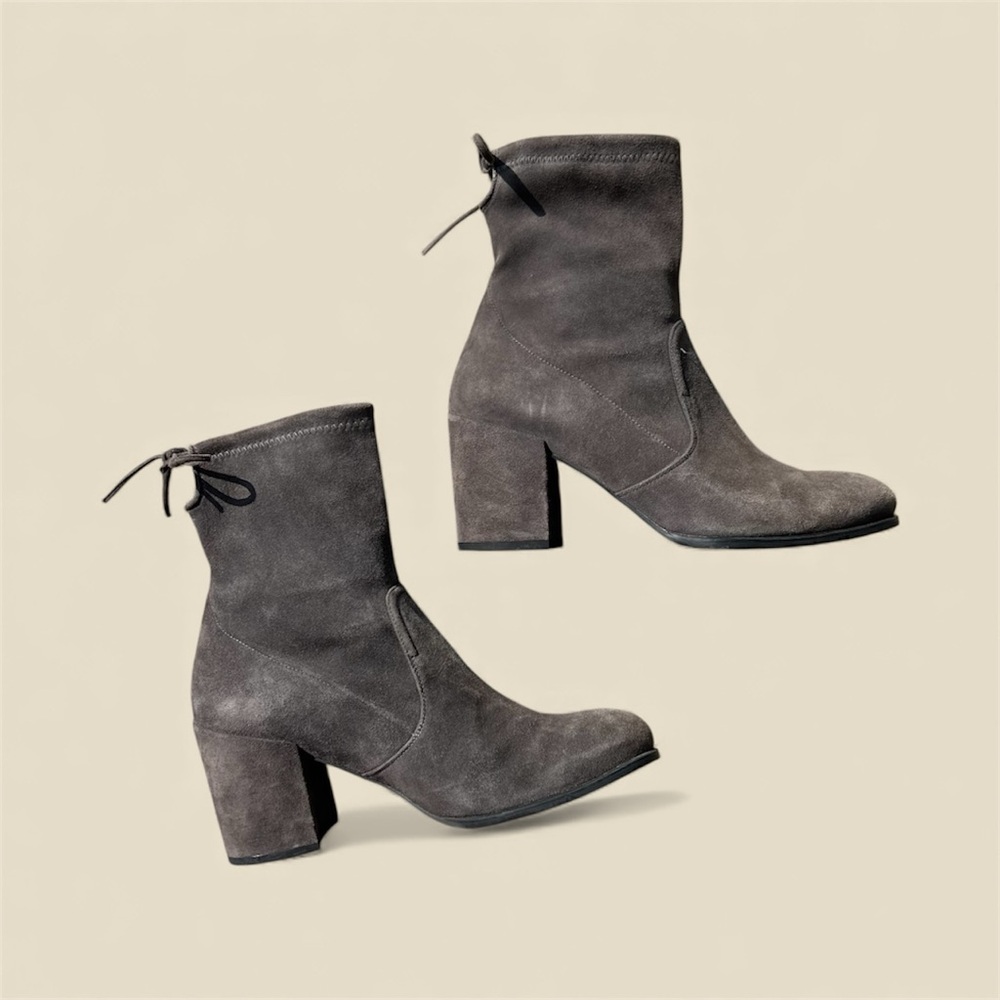 Stuart Weitzman Genuine suede Ankle Boots in slate